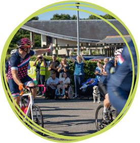cyclists leaving little harbour